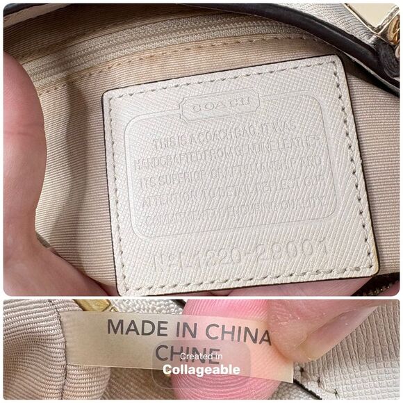 Coach Madison Mini North/South Tote Bag 29001 Parchment Saffiano Leather Purse - Picture 3 of 9